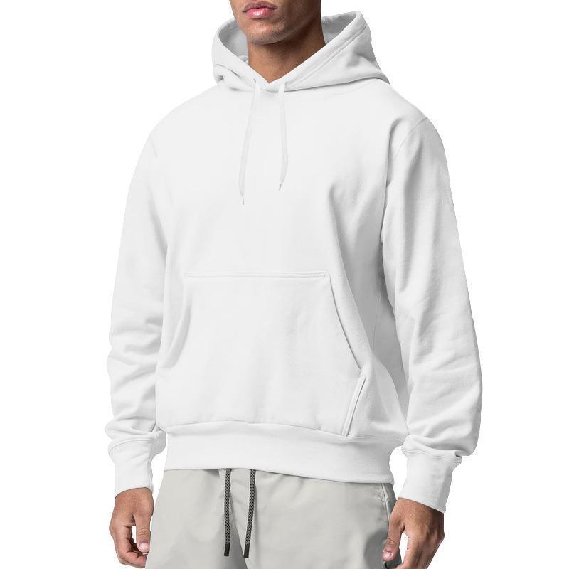 Herren Premium-Kapuzenpullover mit Kängurutasche, innen angerautem Fleece, verstärkter Nackennaht und geripptem Saum – Cavarno