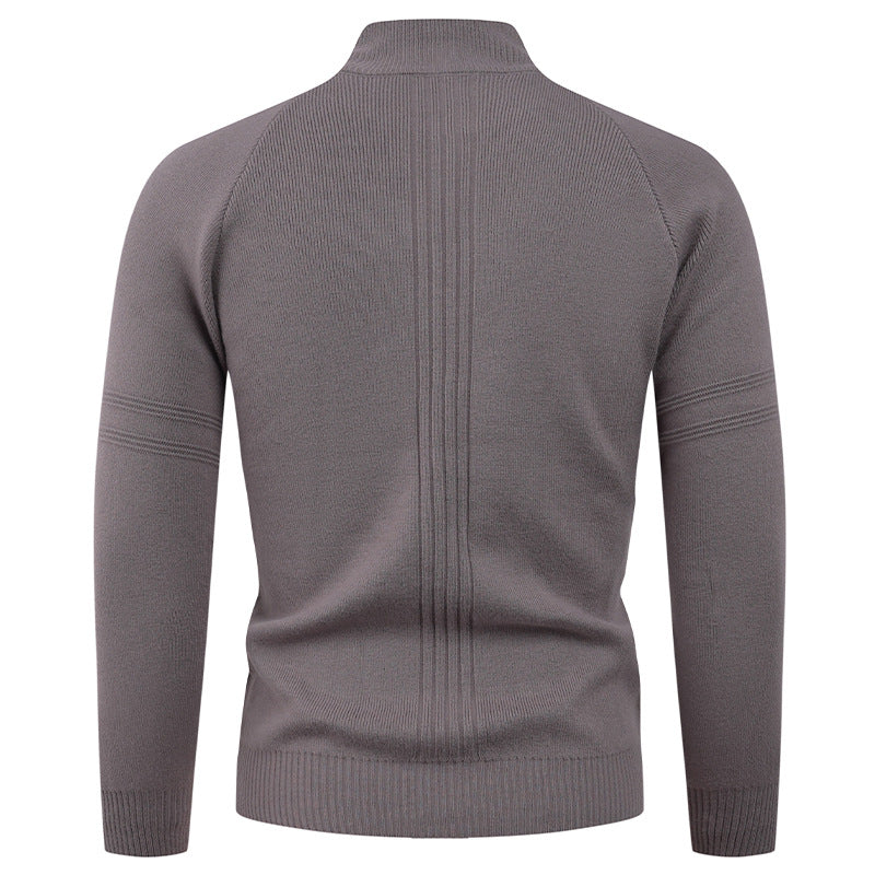 Herren Strickpullover mit modernem Reißverschluss und eleganter Struktur Echoarchiv
