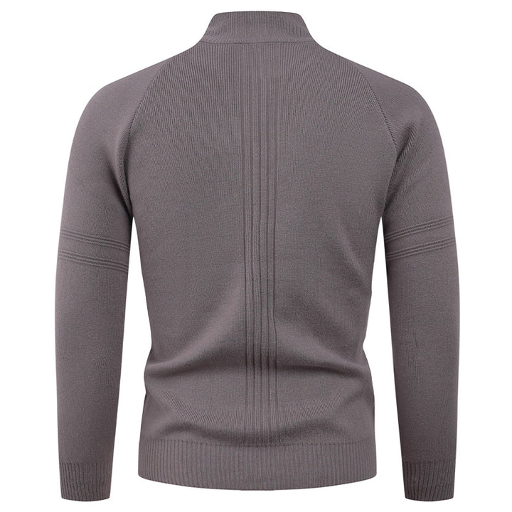 Herren Strickpullover mit modernem Reißverschluss und eleganter Struktur Echoarchiv