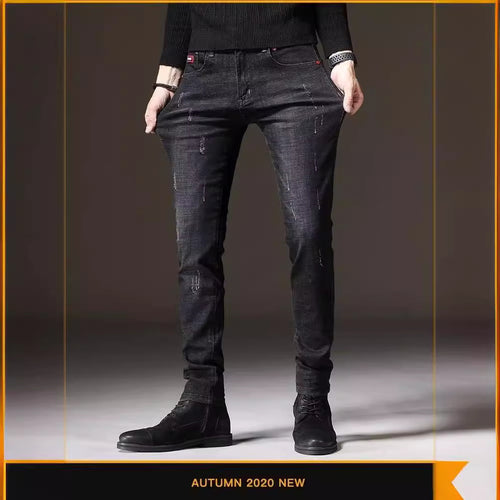 Herren Skinny Jeans mit modischen Abrieb-Effekten und elastischem Baumwollmix Echoarchiv
