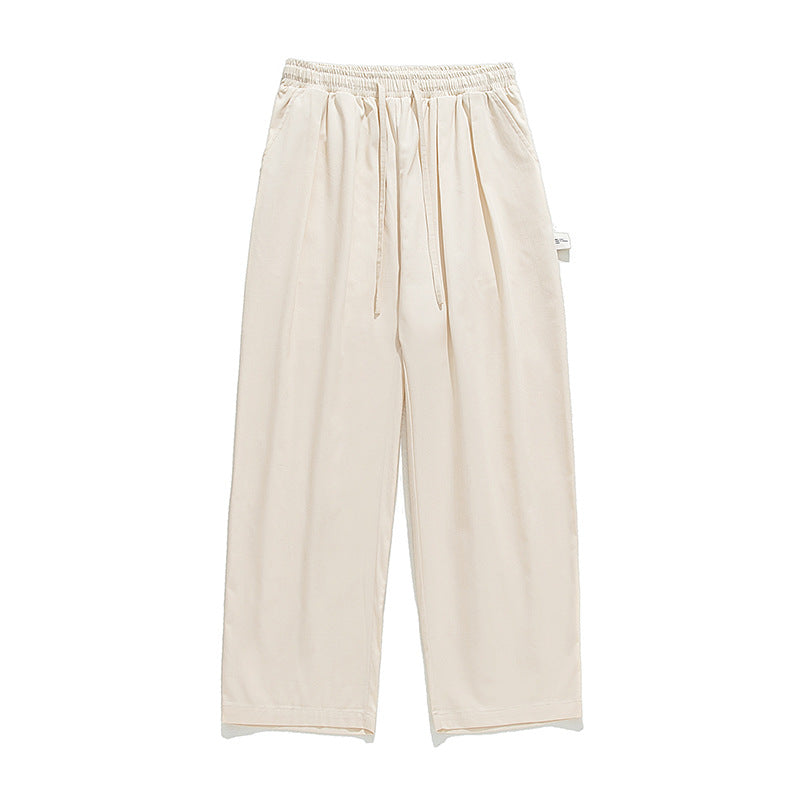 Unisex Weite Freizeithose mit Bundfalten, elastischem Kordelbund und geradem Bein Echo Archiv