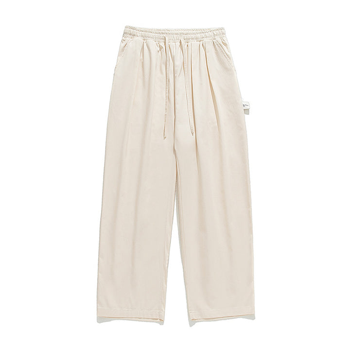 Unisex Weite Freizeithose mit Bundfalten, elastischem Kordelbund und geradem Bein Echo Archiv