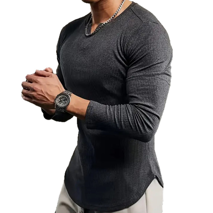 Herren Langarmshirt mit innovativer Rippstruktur Echoarchiv