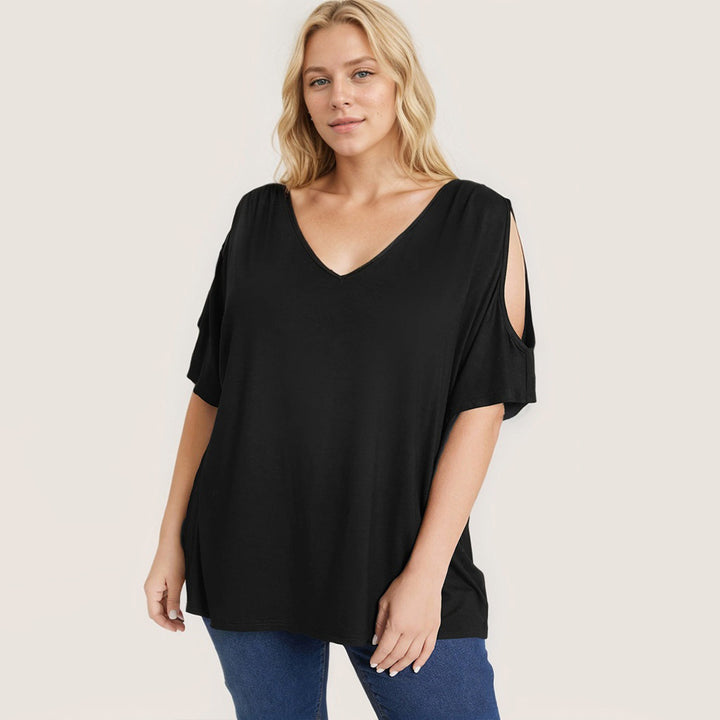 Damen Oversized T-Shirt mit Schulterauschnitten Echo Archiv