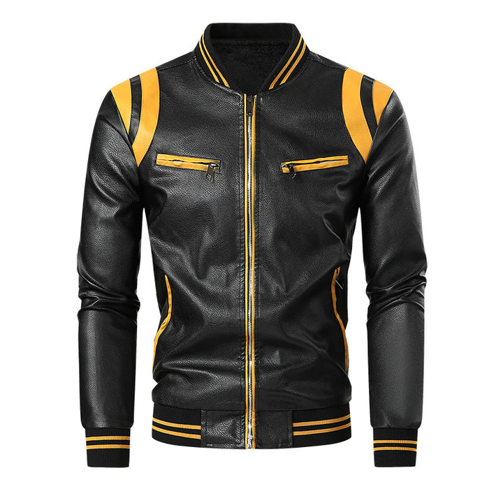 Herren Sportliche Lederjacke Echo Archiv