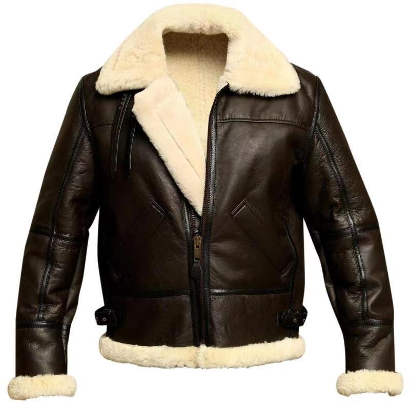 Herren Lammlederjacke mit weichem Teddyfutter Echoarchiv