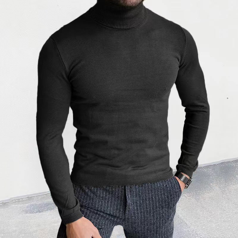 Herren nan Slim-Fit Rollkragenpullover aus Feinstrick mit geripptem Stehkragen und elastischem Bund Echo Archiv