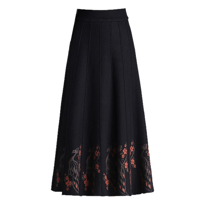 Damen Eleganter Maxirock mit floralem Spitzenabschluss Echo Archiv