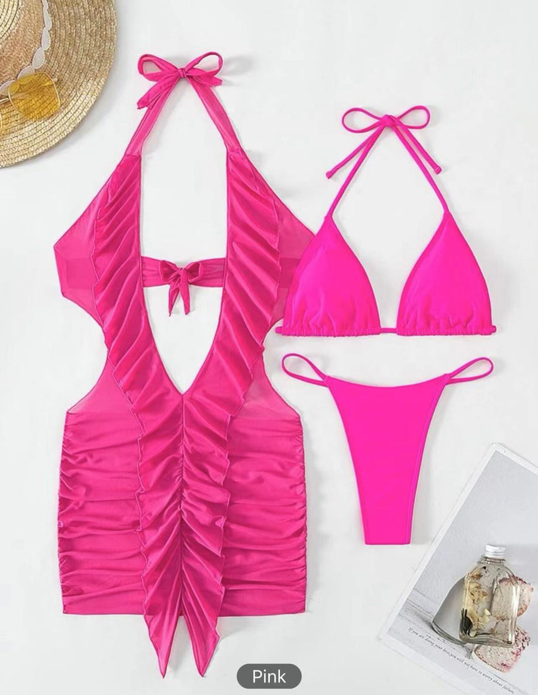 Damen Bikini-Set mit raffiniertem Rüschendesign und verstellbaren Trägern Echo Archiv