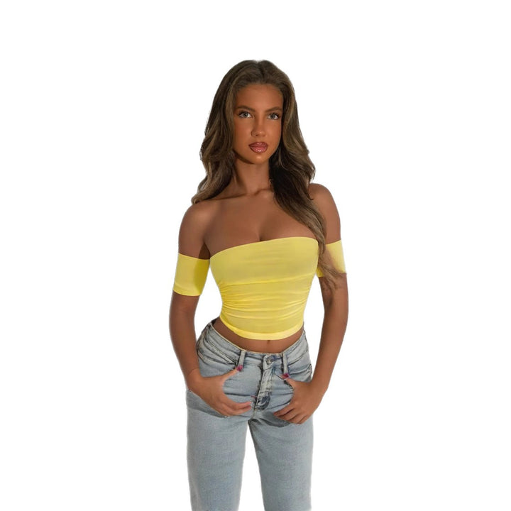 Damen Off-Shoulder Bluse aus elastischem Material mit figurformendem Schnitt Echo Archiv