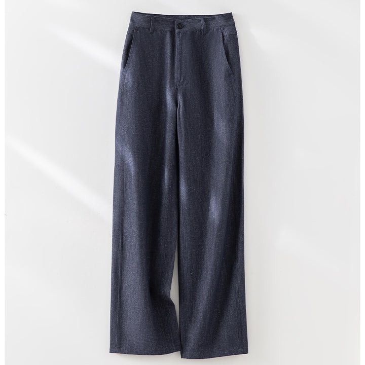 Damen Ärmellose leicht taillierte Weste aus Leinen-Denim mit Knopfleiste und aufgesetzten Taschen Echoarchiv
