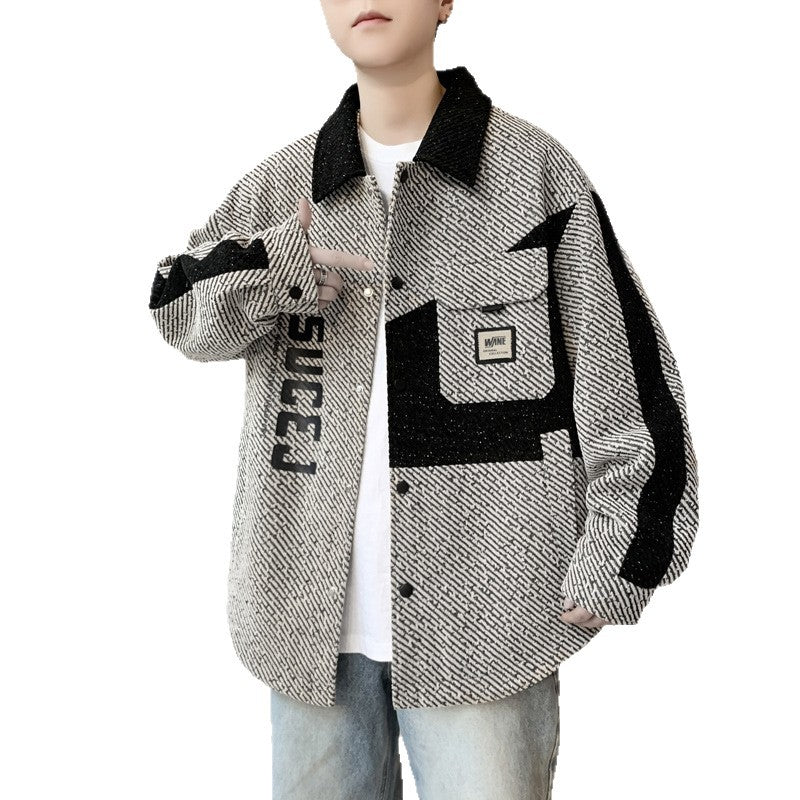 Herren lässige Overshirt-Jacke Echoarchiv