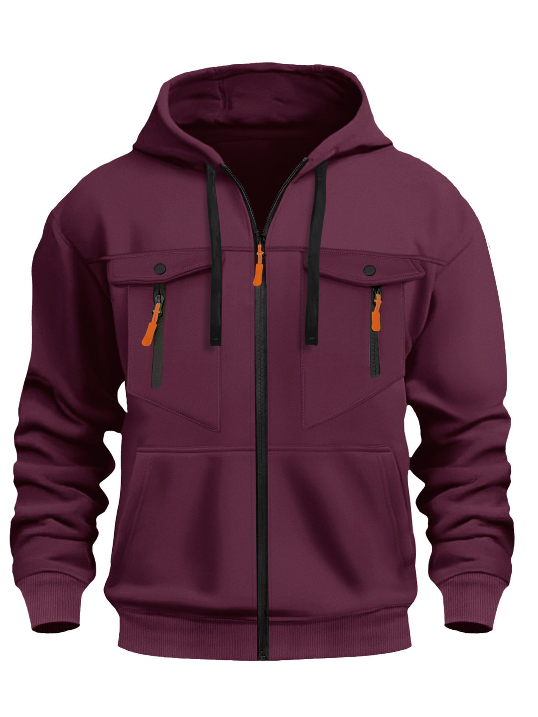Herren Outdoor-Kapuzenjacke mit praktischen Reißverschlusstaschen Echoarchiv