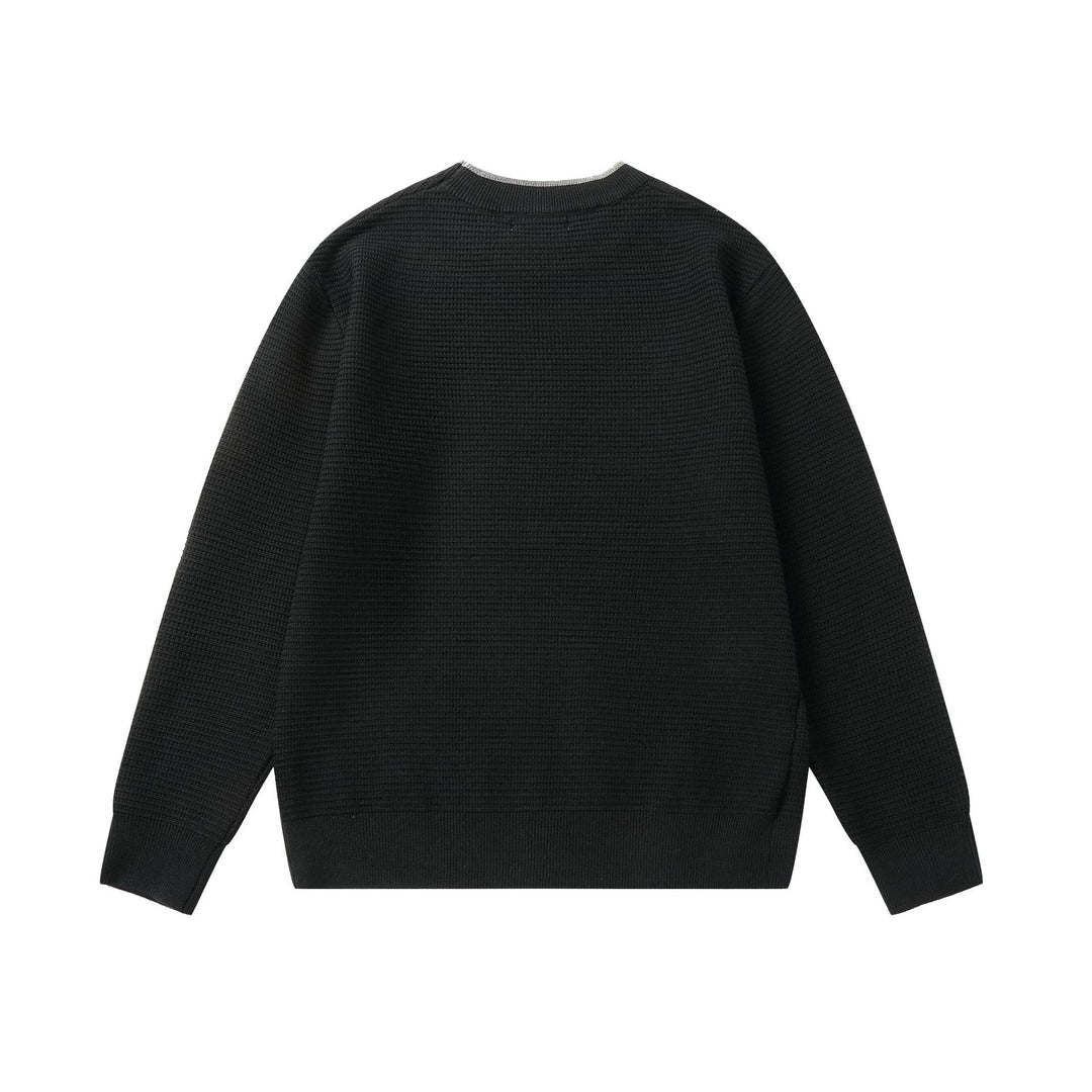 Damen Strukturiertes Rundhals-Sweatshirt mit seitlichem Keilschlitz Echoarchiv