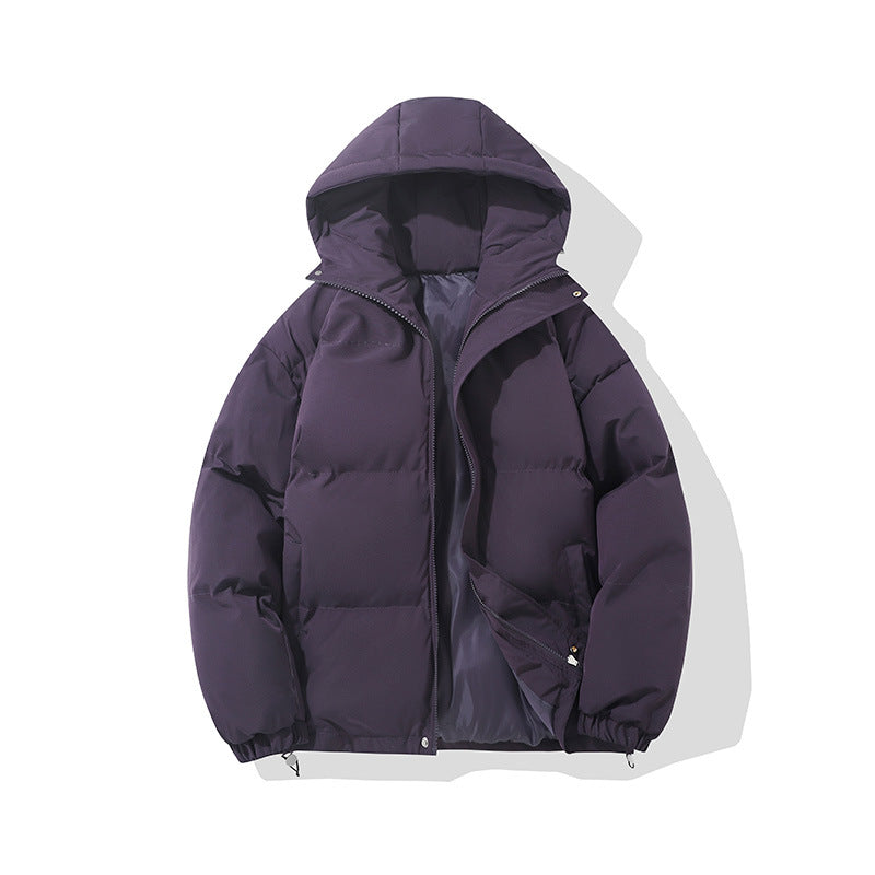 Hochisolierte, gepolsterte Herren-Hoodie-Jacke mit synthetischer Thermo-Füllung, winddichtem Außenmaterial und verstellbarem Kordelzugsaum – Cavarno