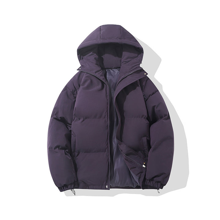 Hochisolierte, gepolsterte Herren-Hoodie-Jacke mit synthetischer Thermo-Füllung, winddichtem Außenmaterial und verstellbarem Kordelzugsaum – Cavarno