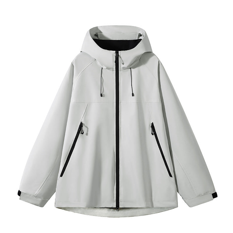 Herren elastische Softshell-Hoodie-Jacke mit ergonomischem Raglan-Schnitt, Zwei-Wege-Reißverschluss und verstellbaren Klettmanschetten – Cavarno