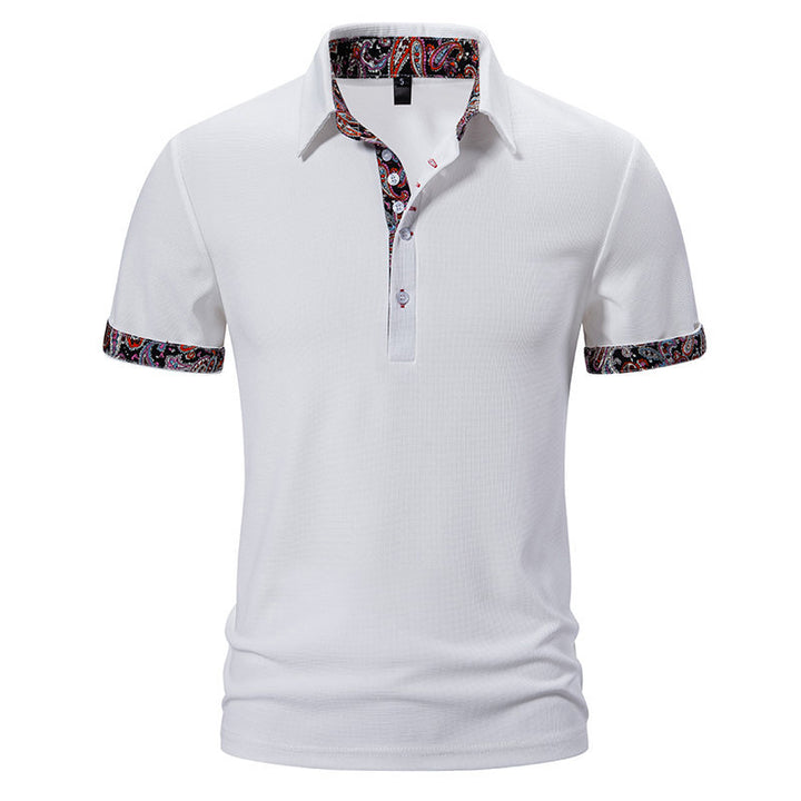 Herren modisches Poloshirt mit buntem Kragen und komfortablem Schnitt Echoarchiv
