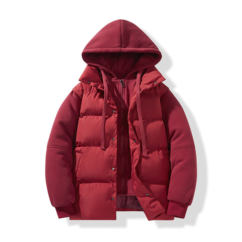 Herren Hybrid-Steppjacke mit integrierter Kapuzen-Fleeceinnenschicht Echo Archiv