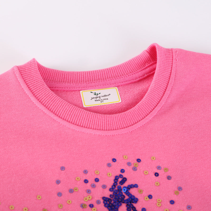 Mädchen Sweatshirt mit glitzerndem Sternenmotiv Echo Archiv