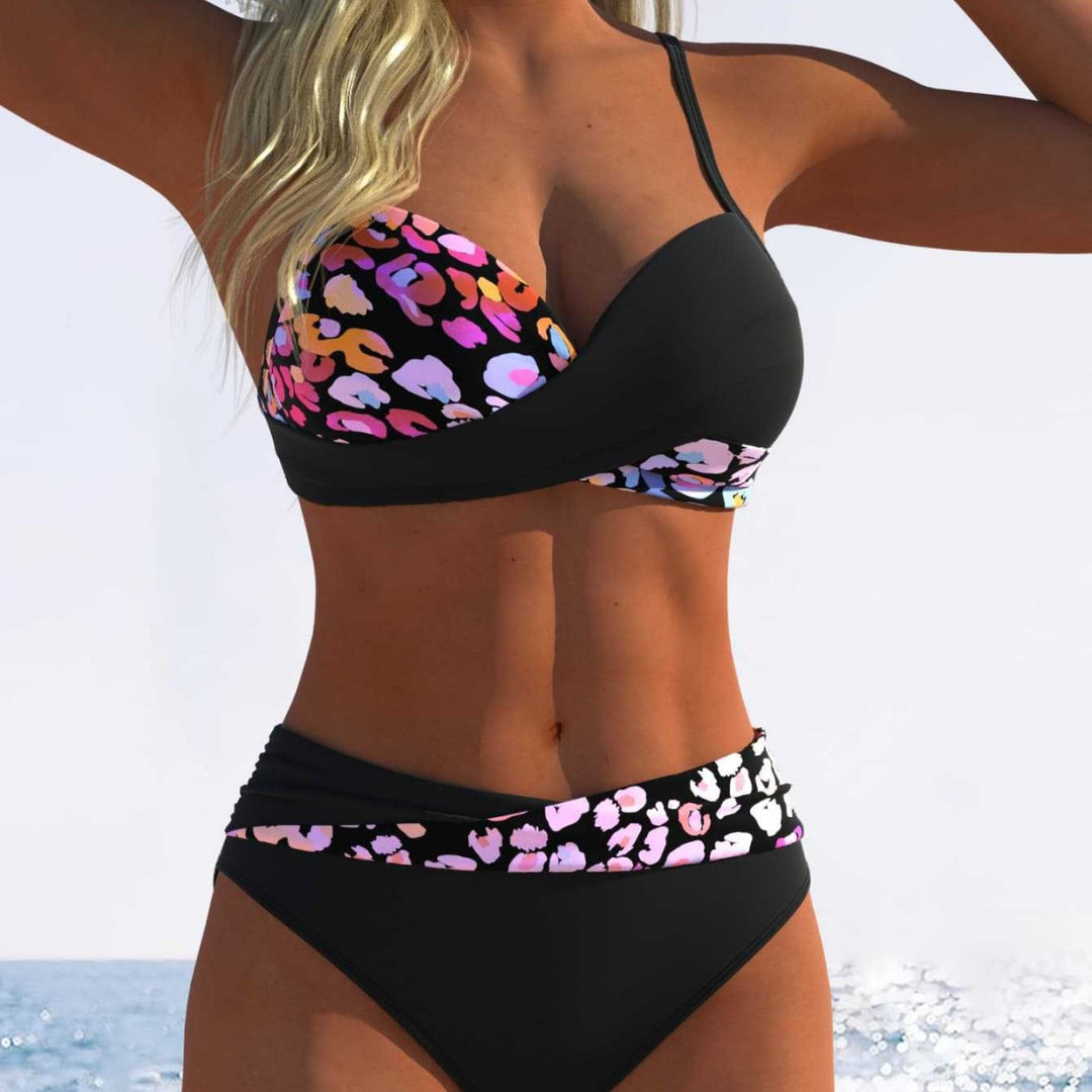 Damen Bikini mit gepolstertem Oberteil und hohem Taillenschnitt Echo Archiv