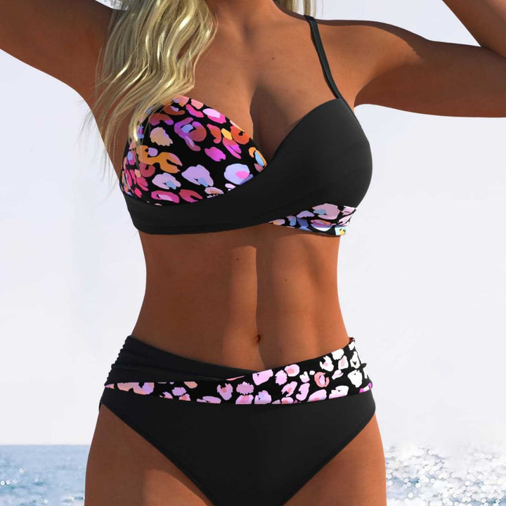 Damen Bikini mit gepolstertem Oberteil und hohem Taillenschnitt Echo Archiv