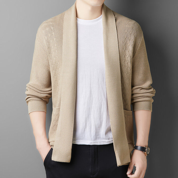 Herren Strickjacke mit modernem Schnitt und praktischen Taschen Echoarchiv