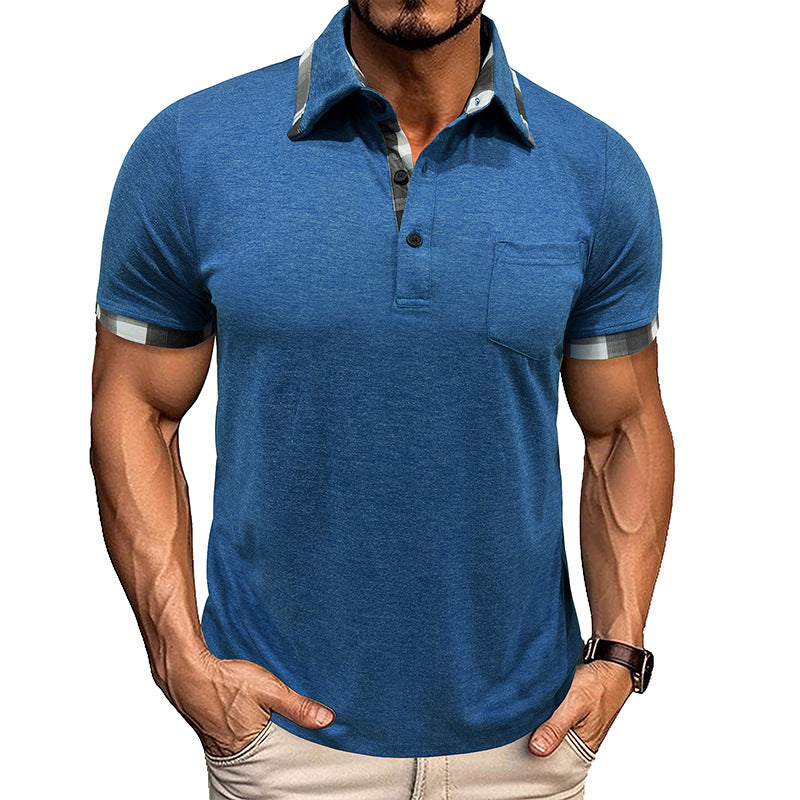 Herren Poloshirt mit modischen Kontrasten Echoarchiv