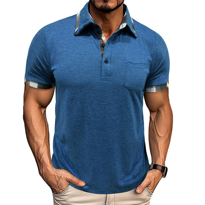 Herren Poloshirt mit modischen Kontrasten Echoarchiv
