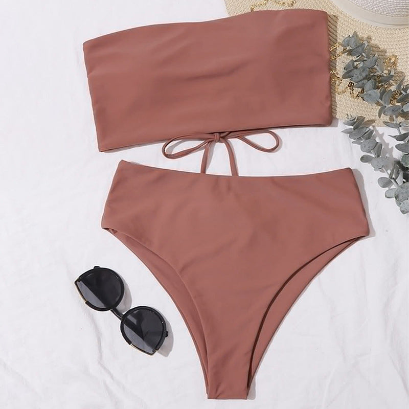Damen Bandeau-Bikini Set mit hochgeschnittenem Slip Echo Archiv