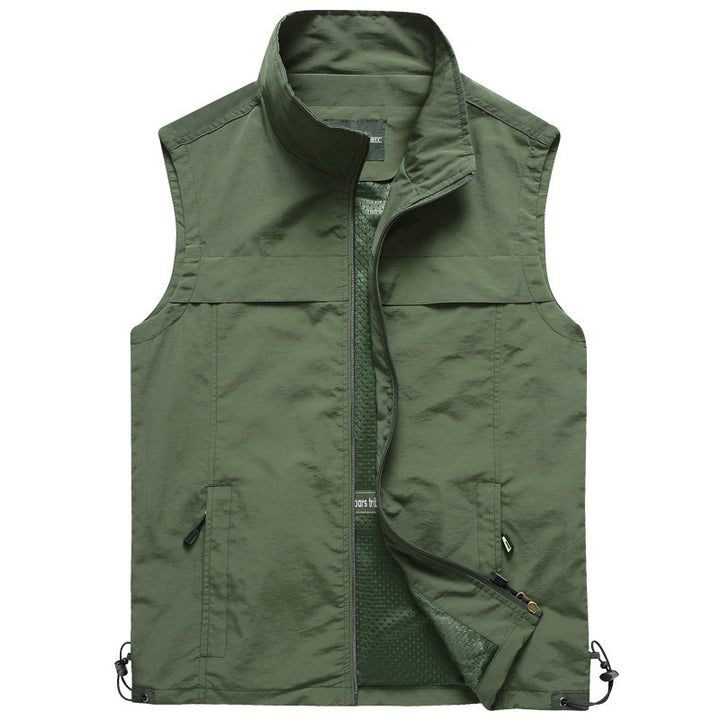 Herren leichte multifunktionale Utility-Weste mit Mesh-Futter und verstellbarem Saum Echoarchiv