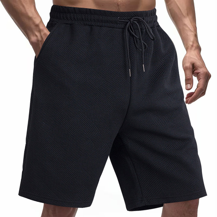 Herren sportive Shorts mit strukturiertem Design und elastischem Bund Echoarchiv