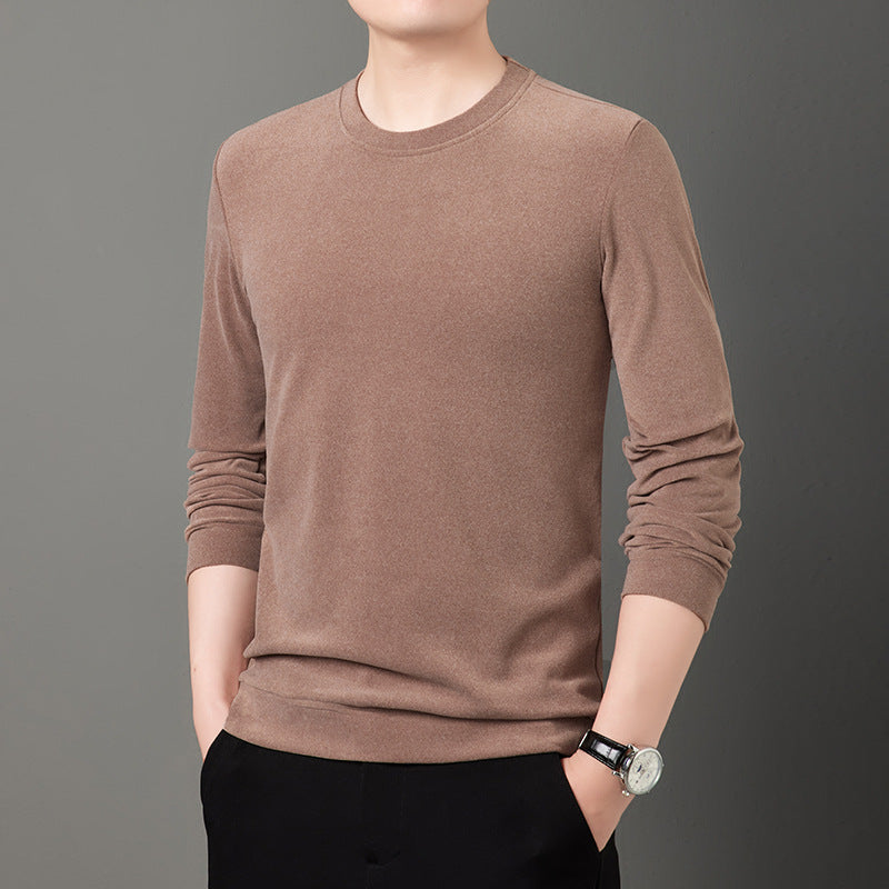 Herren Feiner Rundhals-Pullover aus leichtem Stretch-Strick mit schmaler Silhouette Echo Archiv