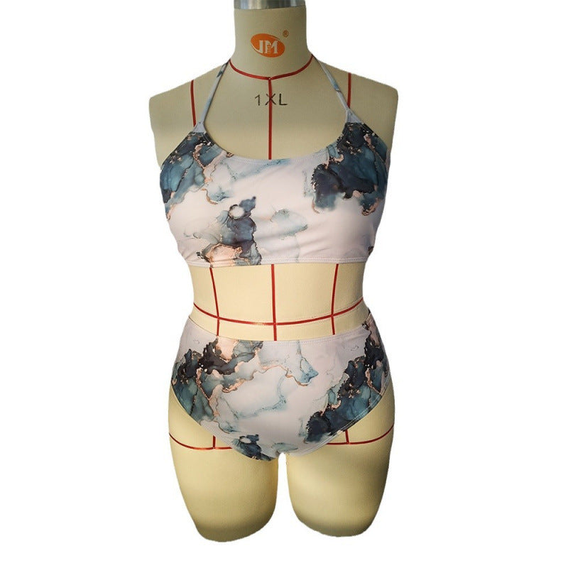 Damen Triangel-Bikini mit floralem Design und elastischem Bund Echo Archiv