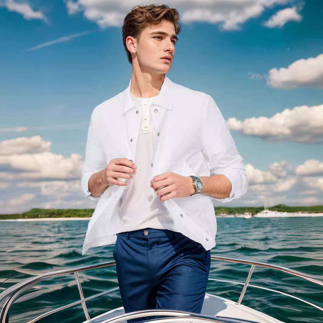 Herren leichte Sommerjacke mit innovativen Details Echoarchiv