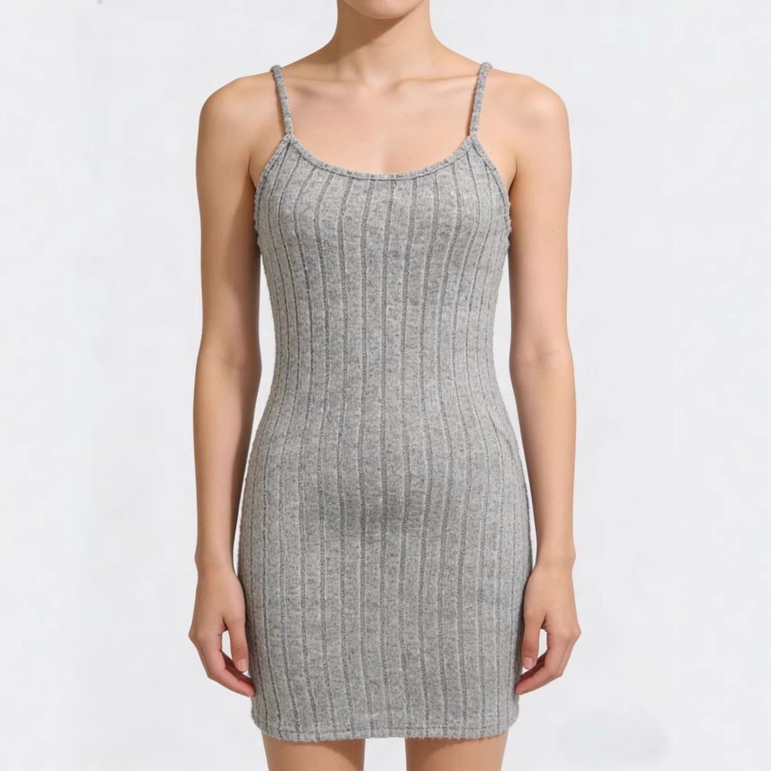 Damen Figurbetontes Strickkleid mit passender Strickjacke Echo Archiv