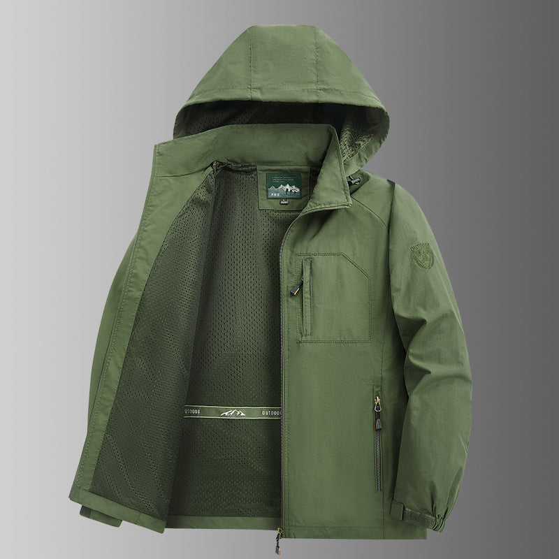 Herren Winddichte Outdoorjacke mit praktischen Taschen Echo Archiv