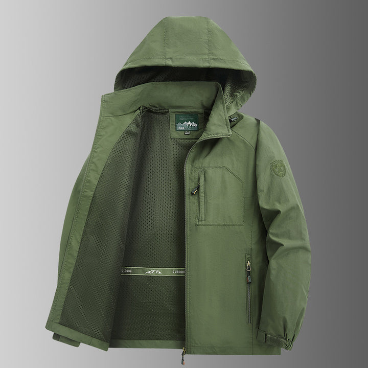 Herren Winddichte Outdoorjacke mit praktischen Taschen Echo Archiv