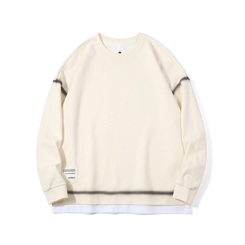 Herren lässiger Sweatshirt mit modernem Layering-Design Echoarchiv