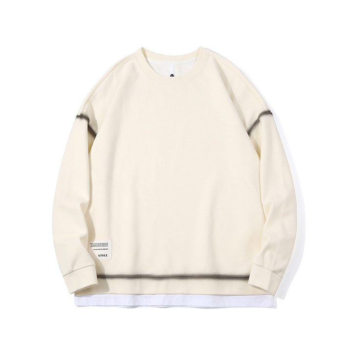 Herren lässiger Sweatshirt mit modernem Layering-Design Echoarchiv