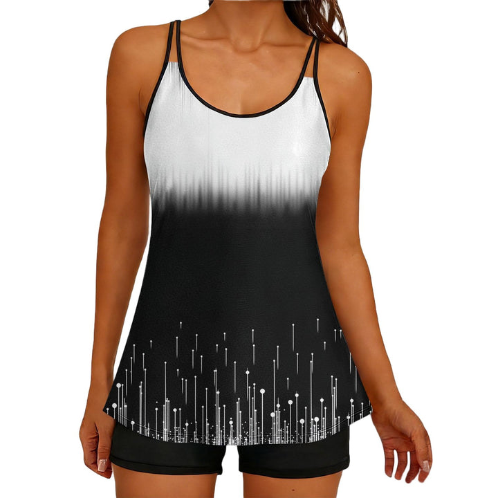 Damen Sportliches Tankini-Oberteil mit elegantem Floral-Design Echo Archiv