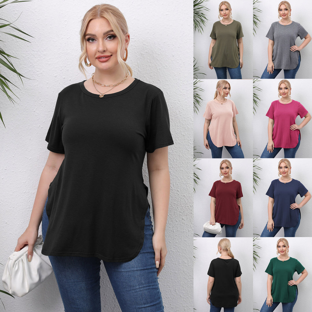 Damen lässiges T-Shirt mit seitlichen Eingrifftaschen Echo Archiv