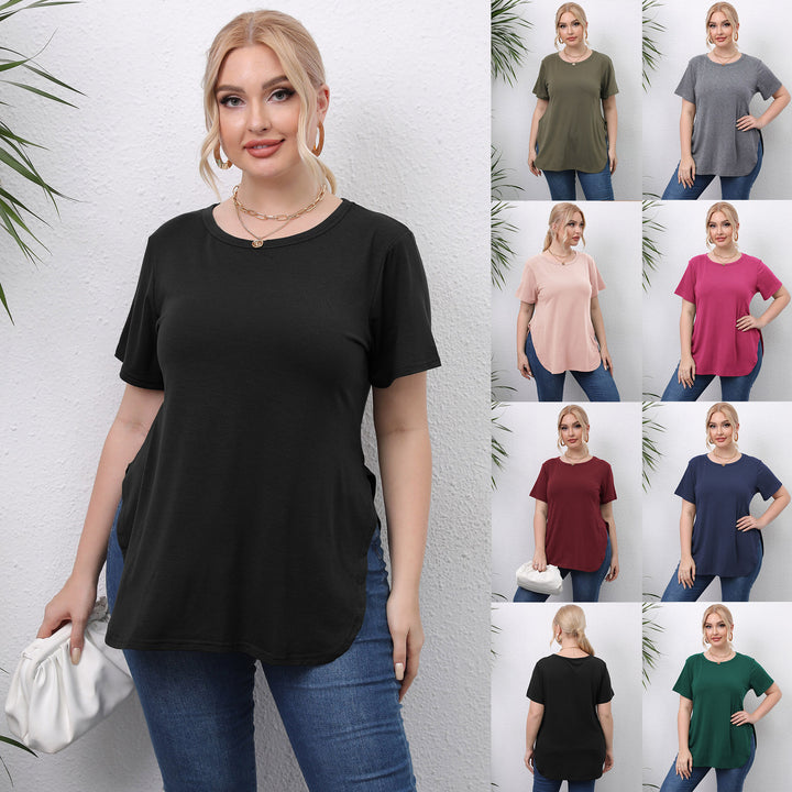 Damen lässiges T-Shirt mit seitlichen Eingrifftaschen Echo Archiv