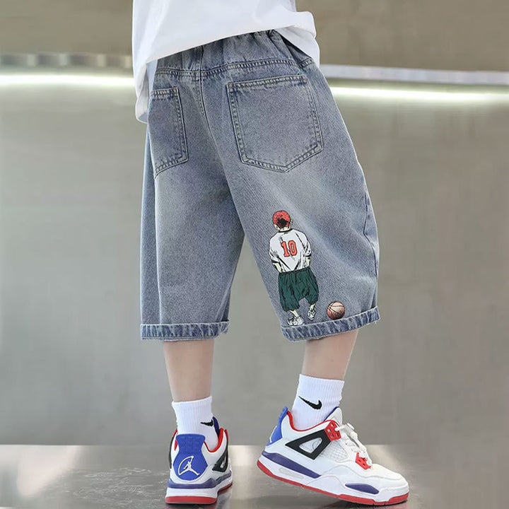 Jungen Basketball Shorts mit coolem Comic-Print Echo Archiv