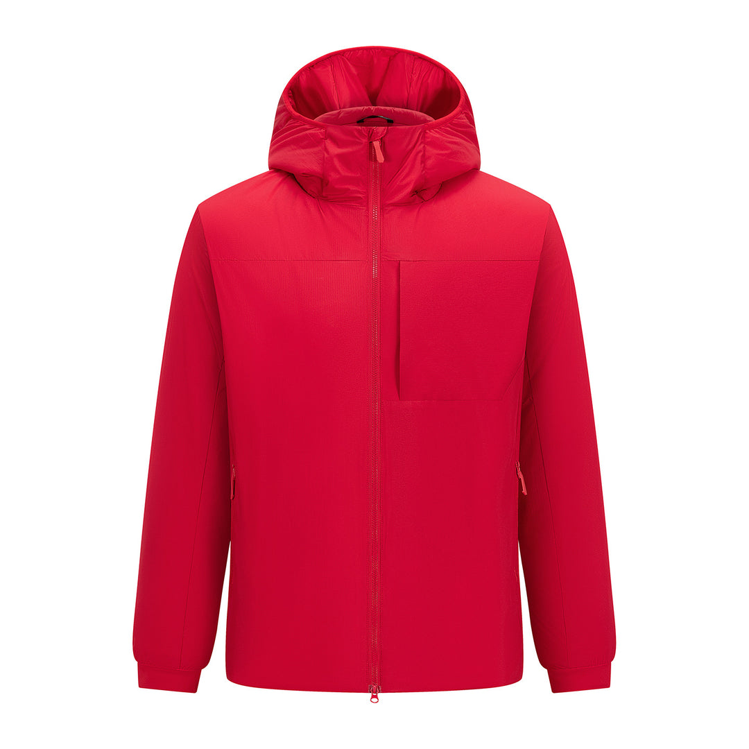 Herren Leichter Kapuzen-Urbanparka mit Zwei-Wege-Reißverschluss und Brusttasche Echoarchiv
