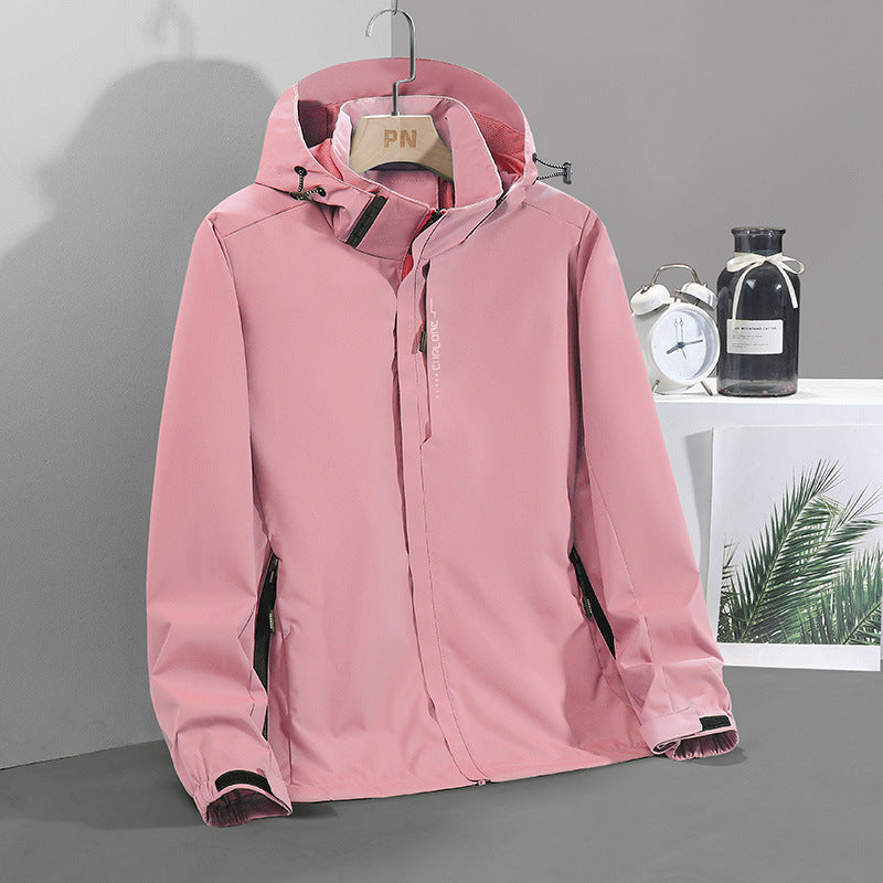 Herren Leichte wasserabweisende Softshell‑Außenjacke mit verstellbarer Kapuze und Sturmleiste – Taviero