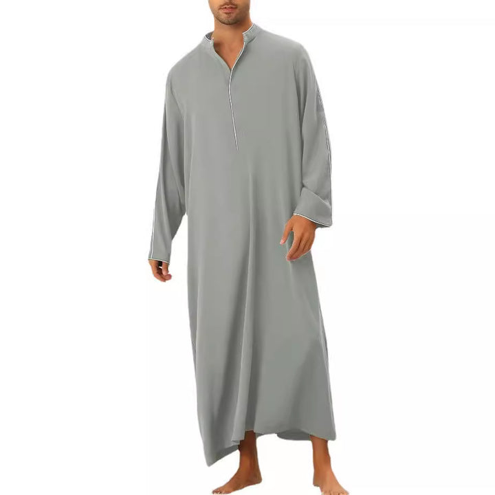 Herren hochentwickelter Kaftan mit sportlichem Stehkragen und eleganten Kontrastdetails Echoarchiv