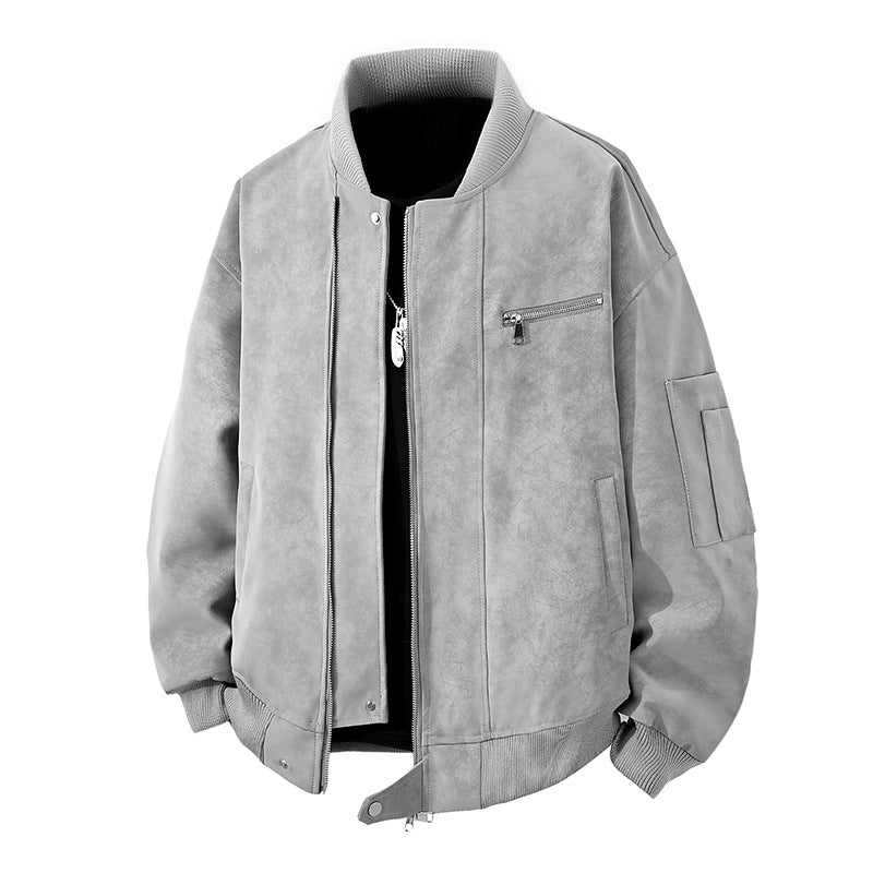 Herren Trendige Bomberjacke im Vintage-Look mit praktischem Reißverschluss und stylischen Details Echoarchiv