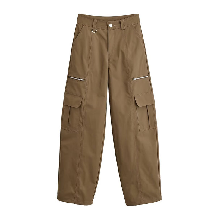 Damen Cargo-Hose mit praktischen Seitentaschen und Reißverschlussdetails Echo Archiv