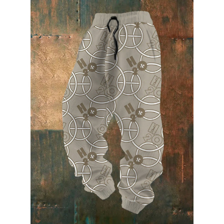 Damen Bequeme Freizeithose mit kreativem Druck Echoarchiv